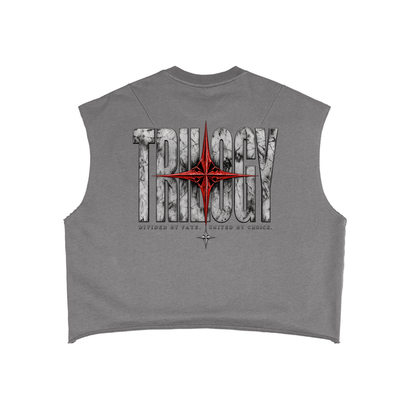 TRILOGY — Crimson Fate Boxy Tank Top