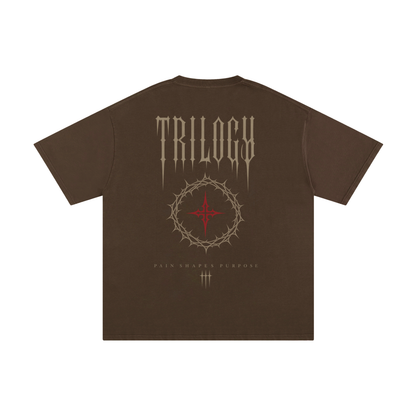 TRILOGY — "CROWNED BY PAIN" OVERSIZED TEE