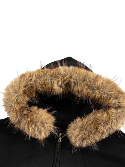 TRxBA - Boxy Detachable Fur Hoodie